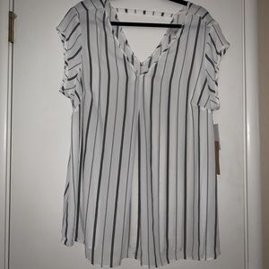 NWT Halogen striped blouse